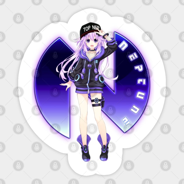 Hyperdimension Top Neptune adult Sticker by Otakuteland